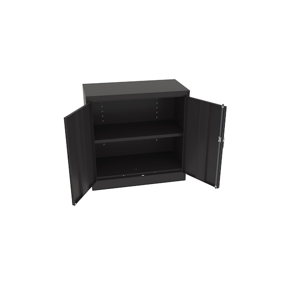 Welded Under-Counter Height Storage Cabinet, 36"Wx18"Dx36"H, Black